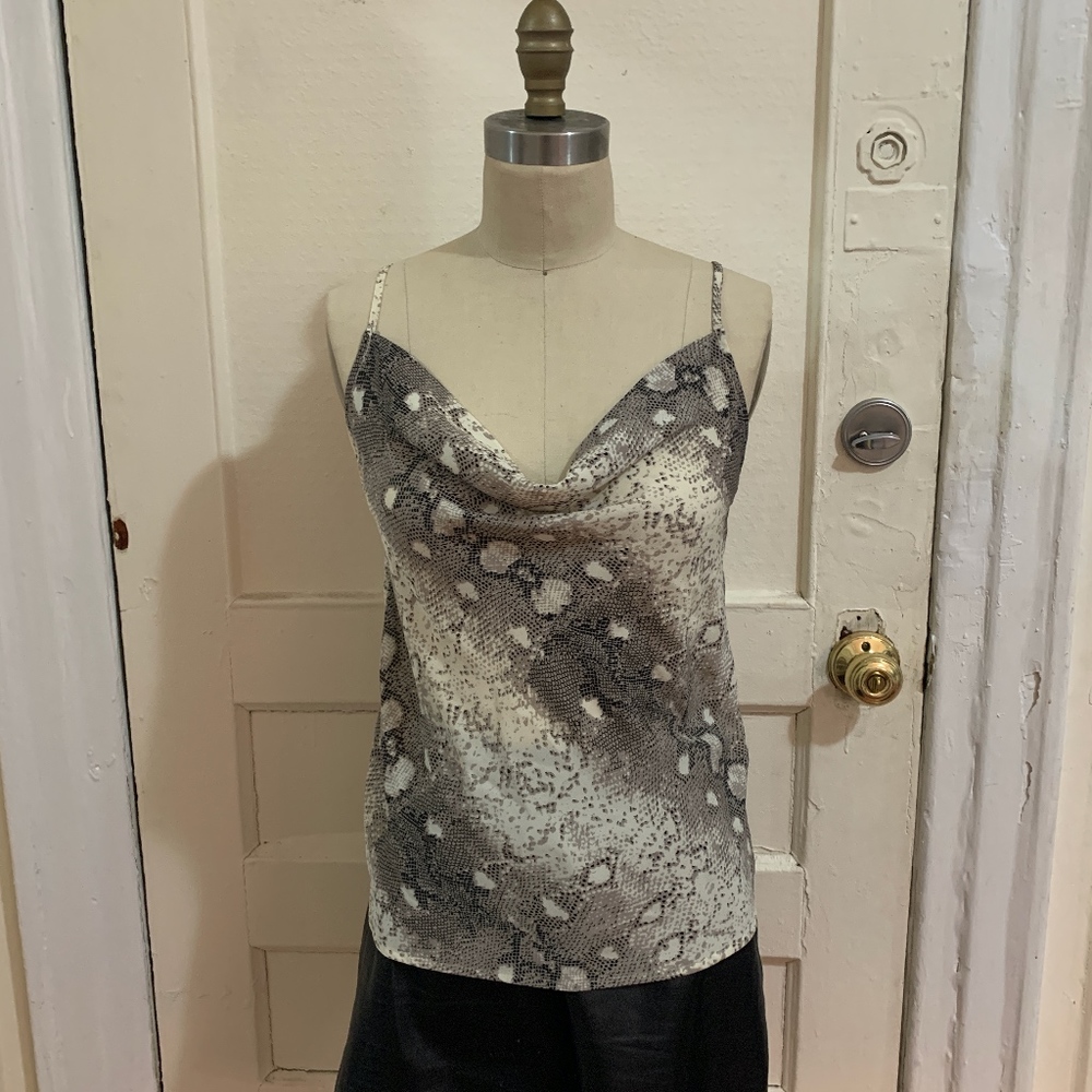 Nasty Gal Snake Print Camisole with Cowl Neck